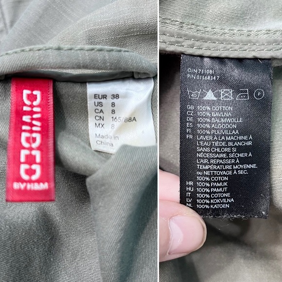 h&m | army utility jacket studded broken-in ipa beer patch 8 - Picture 12 of 12